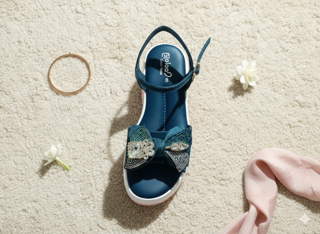 Women’s Elegant Crystal Bow Comfort Sandal