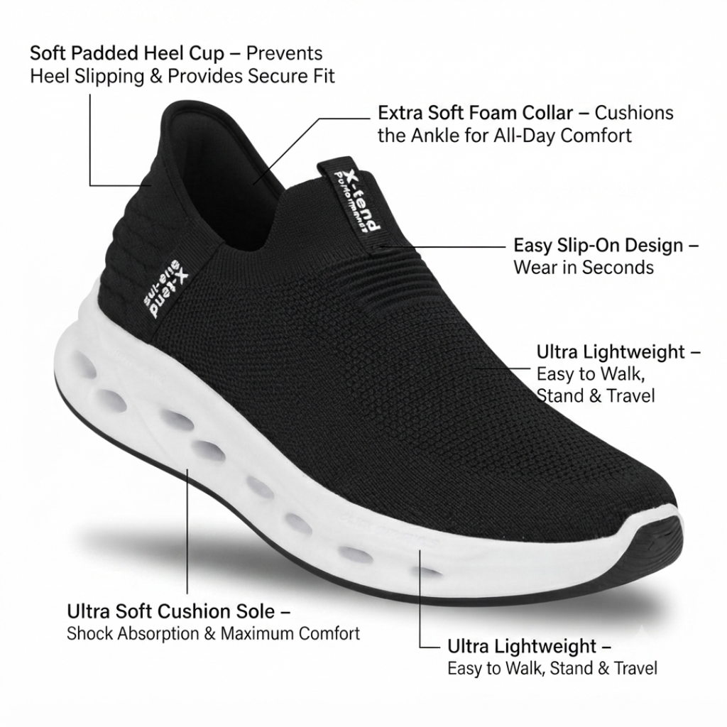 Men's Ultra Soft Lightweight Slip-On Walking Shoes (Kicks)