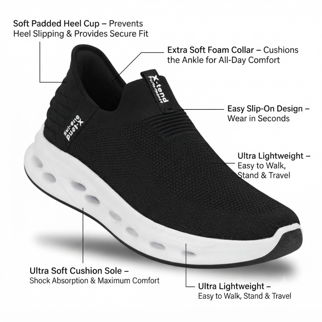 Men's Ultra Soft Lightweight Slip-On Walking Shoes (Kicks)