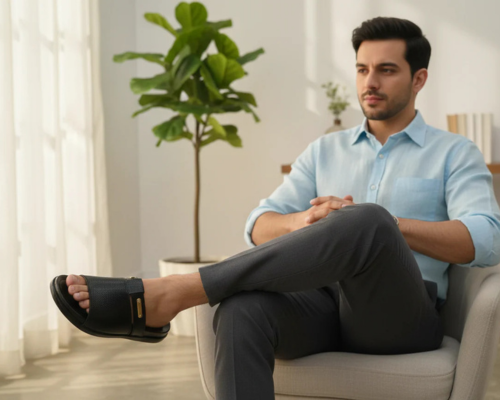 Men’s Premium Pure Leather Slide Chappal