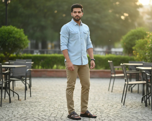 Brown Pure Leather Men Chappal – Comfortable, Durable & Stylish