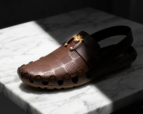 Signature Luxe Leather Sandal – Classic Brown Edition